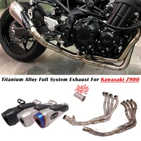 for kawasaki z900 2021 2020 17 19 moto exhaust escape full system modify ligne scarico z900 titanium alloy front mid link pipe