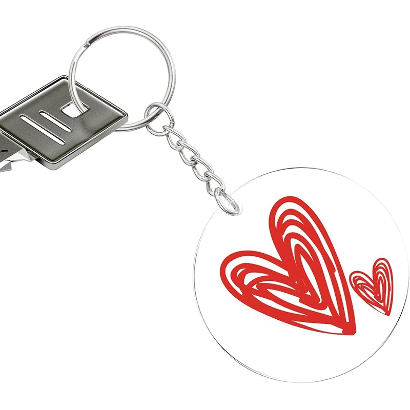 Акриловые прозрачные круглые диски и брелки акриловые заготовки для самодельных