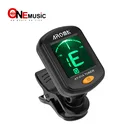 Аромат AT-01A гитарный тюнер вращающийся зажим-тюнер ЖК-дисплей Дисплей для Хроматическая акустическая бас-гитара укулеле детали для гитары черные