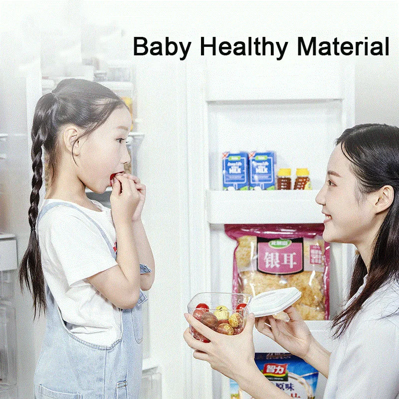 

7pcs Capacity Food Storage Box Container Transparent Sealed Cans Plastic Kitchen Refrigerator Noodle Box Multigrain Storage Tank