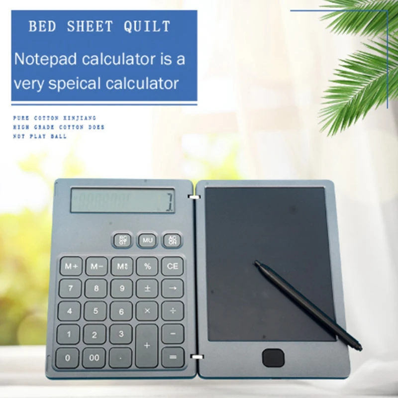 

Calculator Writing Pad 2 in 1 LCD Writing Pad New Multifunctional Business Office Record