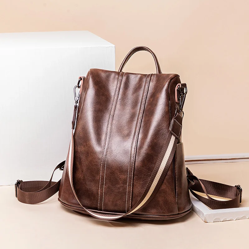 Роскошный известный брендовый дизайнерский женский кожаный рюкзак Женская