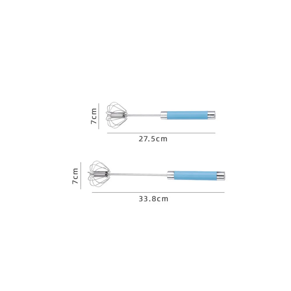 

2021 New Semi-automatic Mixer Egg Beater Manual Self Turning Stainless Steel Whisk Hand Blender Egg Cream Stirring Kitchen Tools