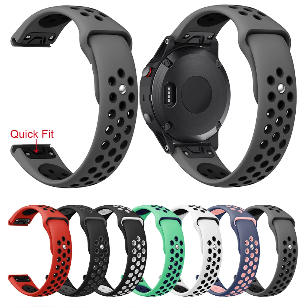 22 мм Новый мягкий спортивный силиконовый ремешок для часов Garmin Fenix 5 Plus Quick Fit Fenix5