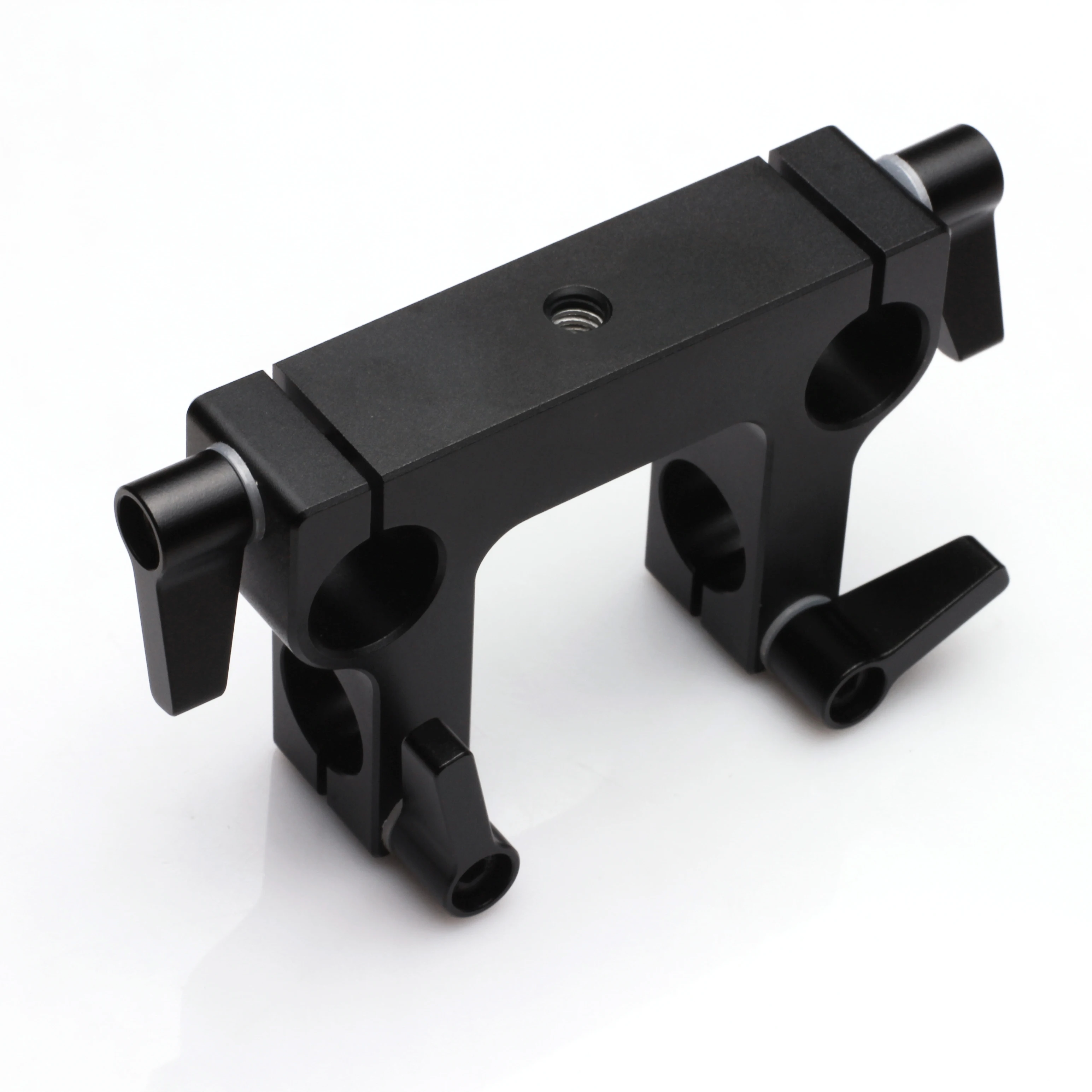 

4-Holes 15mm Rod Clamp Converter fr Light Weight Support Film 4K 8K Mirrorless DSLR Camera Rig Follow Focus Monitor Grip Handle