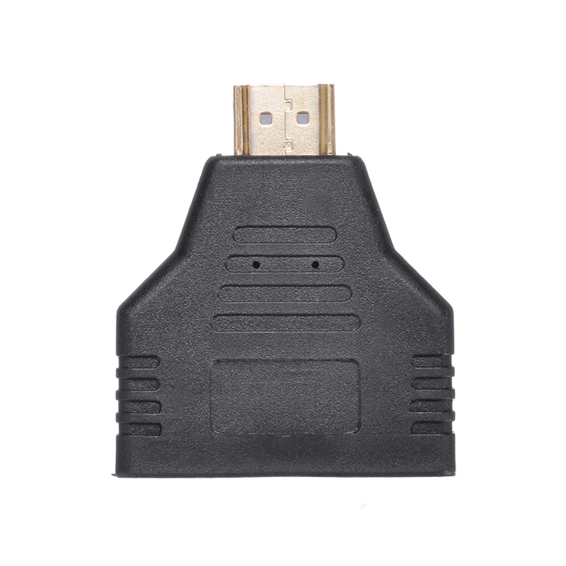 1 шт. черный мужского и женского пола совместимому с HDMI сплиттер адаптер в 2 Out
