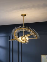 postmodern luxury led crystal chandelier nordic creative living room hanging lamp hotel decor lights restaurant lighting fixture