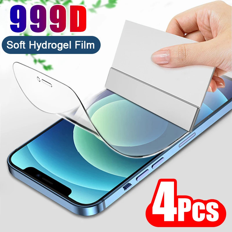 Гидрогелевая Защитная пленка для iPhone 7 8 6 6s Plus X XR XS MAX 11 Pro Max 12 мин. 4 шт.|Защитные
