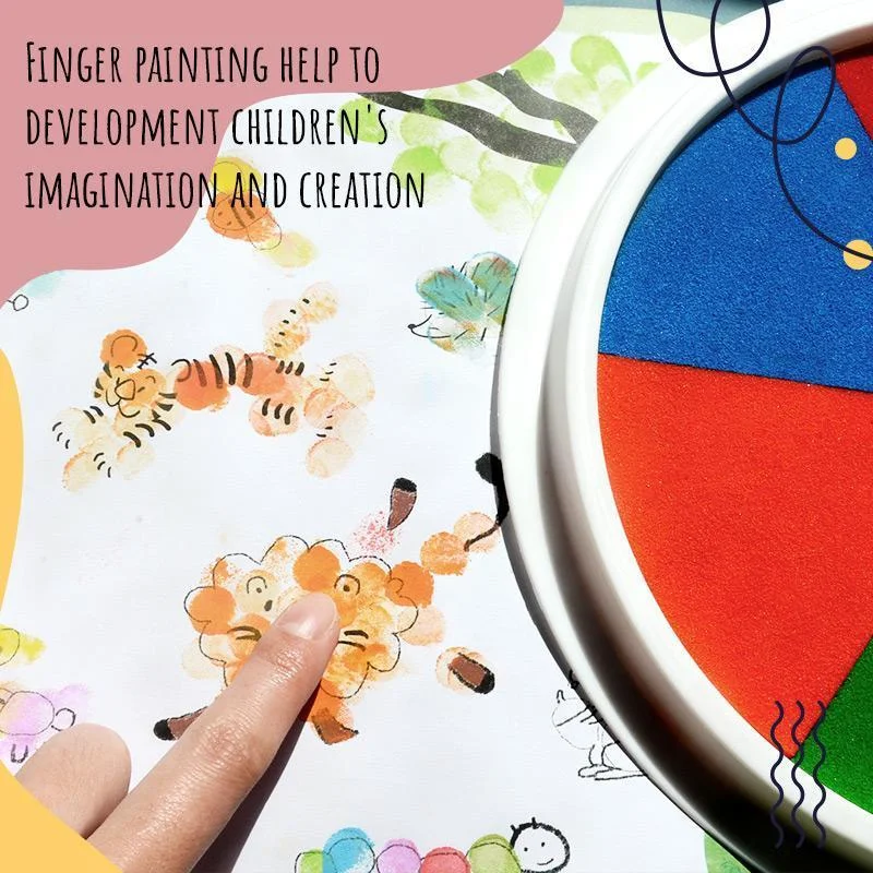 

Funny Finger Painting Kit Finger Drawing Toys Educational Tool Kit Mud Painting Kids Early Learning Toy Education Cardmaking