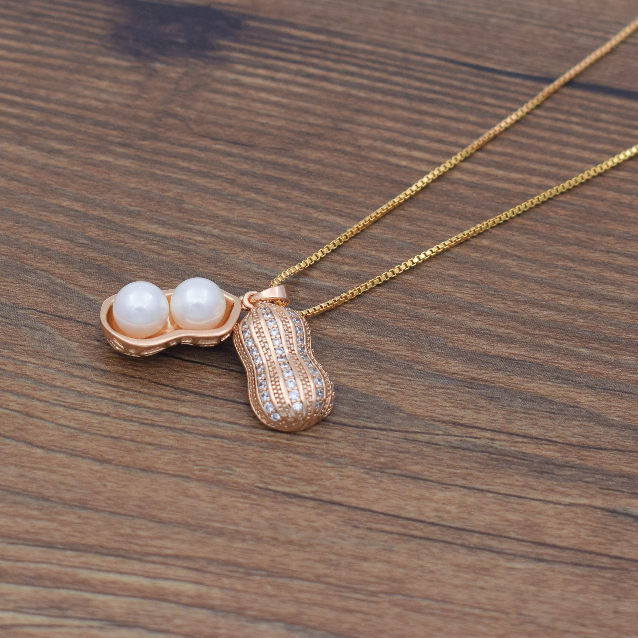 Модное колье милое ожерелье для женщин из нержавеющей стали цепь арахисовое