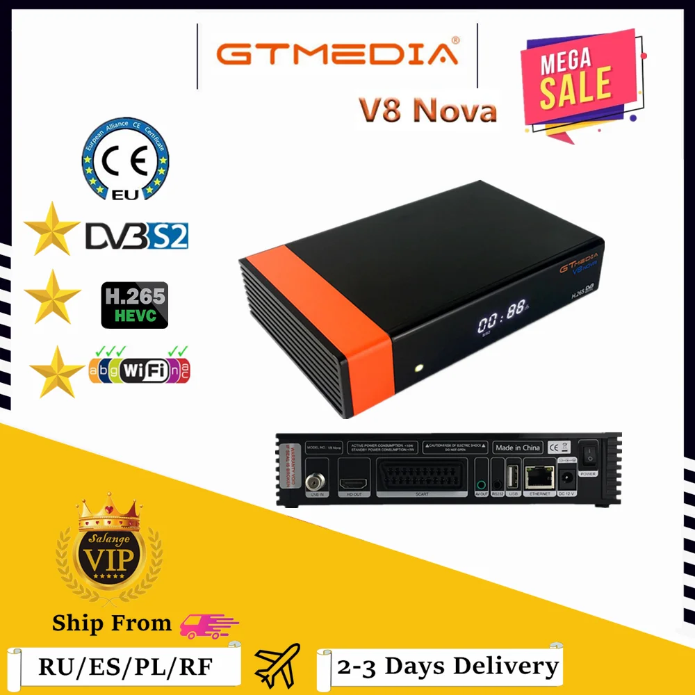 Новое поступление GTmedia V8X 1080P FULL HD декодер формата H.265 DVB S2 gt медиа V8 NOVA v8 honor