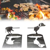 2pcs hot dog cookers skewer sticks puppy design barbecue racks for campfire grill1