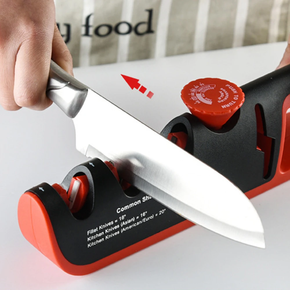 

4 In 1 Segment Kitchen Sharpener Stone Home Cutter Sharpener Kitchen Hand Tool Quick Adjustable Utility Tool Sharpener Stone