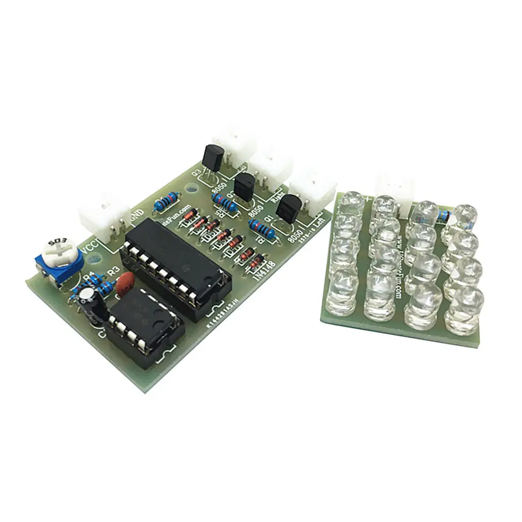 

CD4017 NE555 детонасветильник вспышка свет DIY Kit Электронные светодиодные детали набор для развлечения