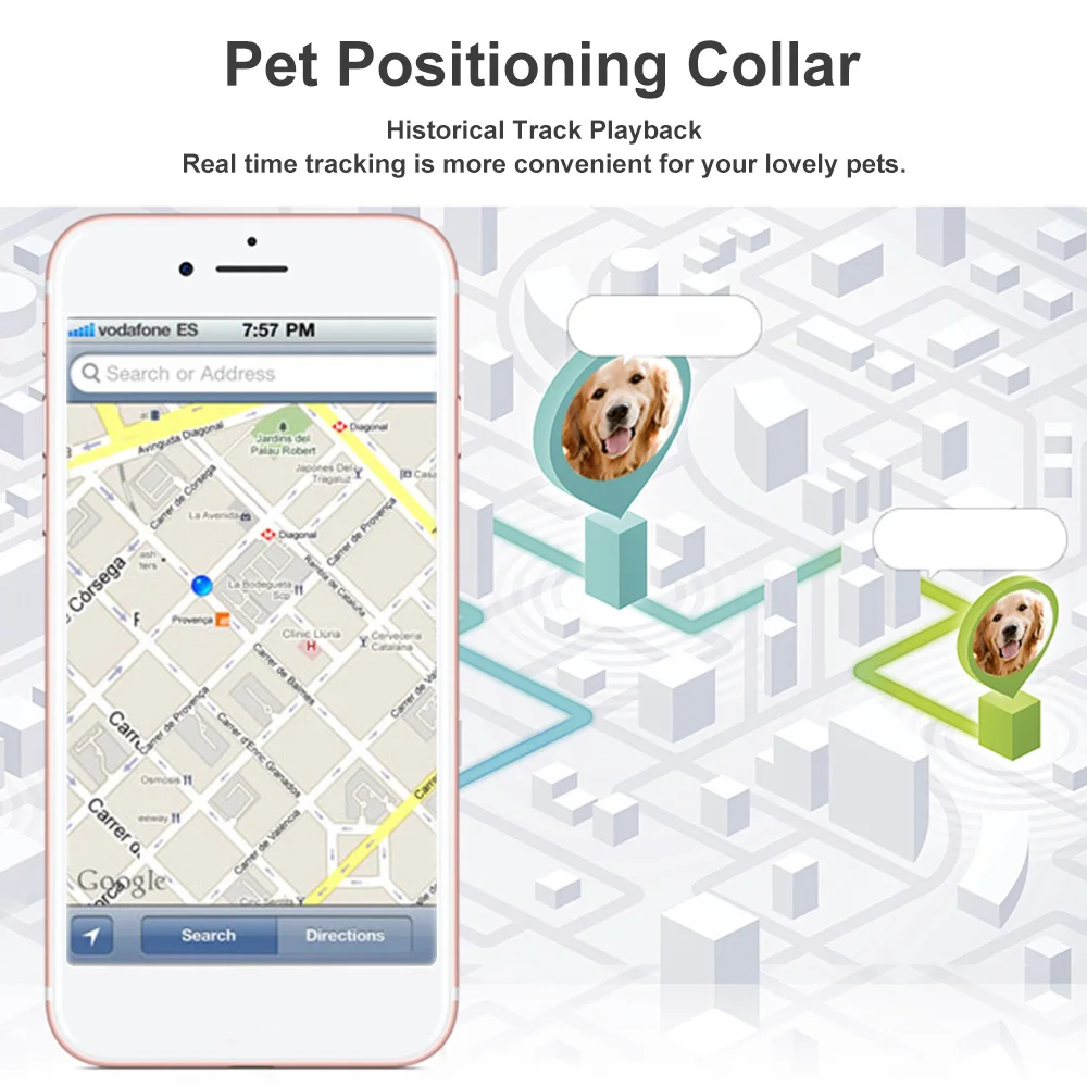 Waterproof IP67 Mini Pets GPS AGPS LBS Wifi Tracker Real-time Tracking Collar Dog Cat Find Device Bell Rings Locator | Дом и сад