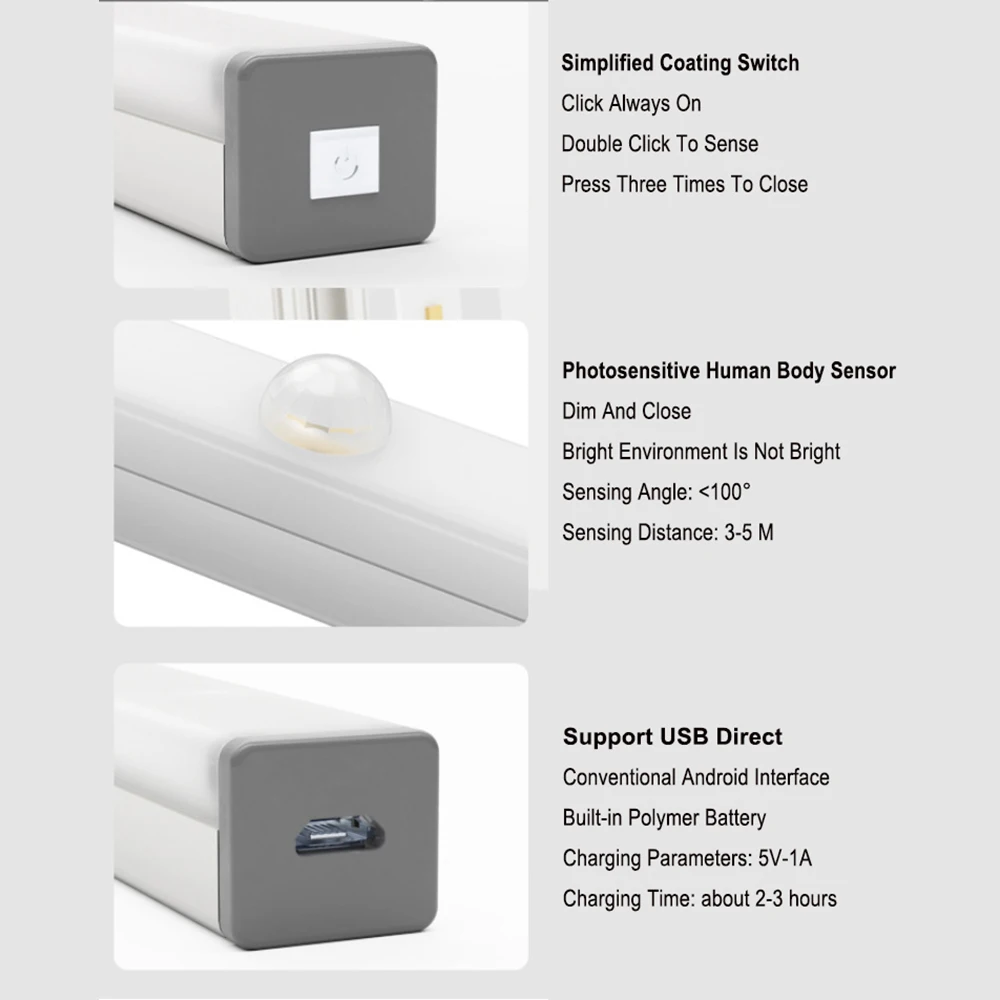 

Motion Sensor Wireless LED Night Lights Bedroom Decor Light Detector Wall Decorative Lamp Staircase Closet Room Aisle Lighting