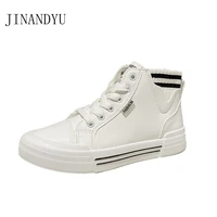 leather white sneakers women shoes casual high top sneakers spring autumn boots flats shoes woman fashion sport shoes sneaker
