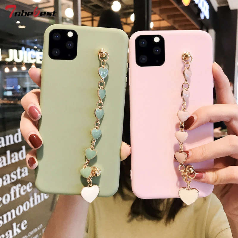 3D Розовый Камень Браслет Силиконовый чехол для телефона iphone 12 11 Pro XS Max XR X 8 7 6 6S Plus SE