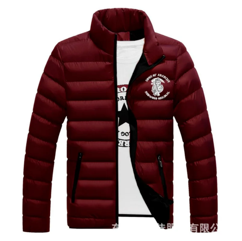 

2021 New for SONS OF ANARCHT Winter Jackets Parka Men Autumn Winter Warm Outwear Brand Slim Mens Coats Casual Windbreaker Quilte