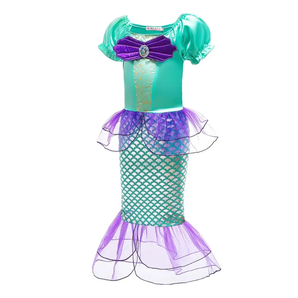 new little kids girl mermaid costume sequins party dress halloween purim christmas dress up free global shipping