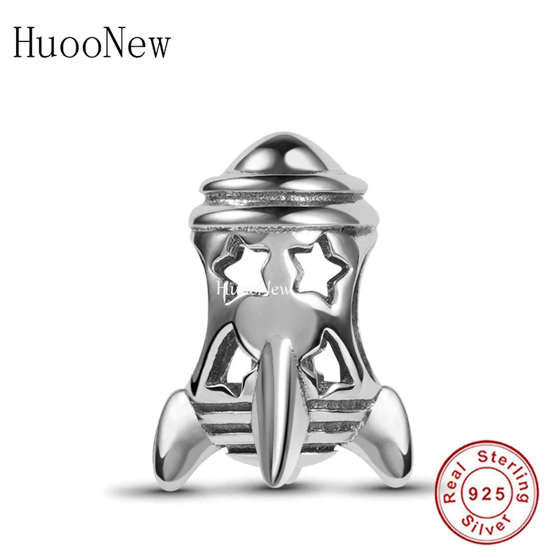 

Airplane Charms Fit Bracelet Necklace 925 Sterling Silver Openwork Rocket Bead Jewellery Birthday Mum Wife Girlfriend Gifts