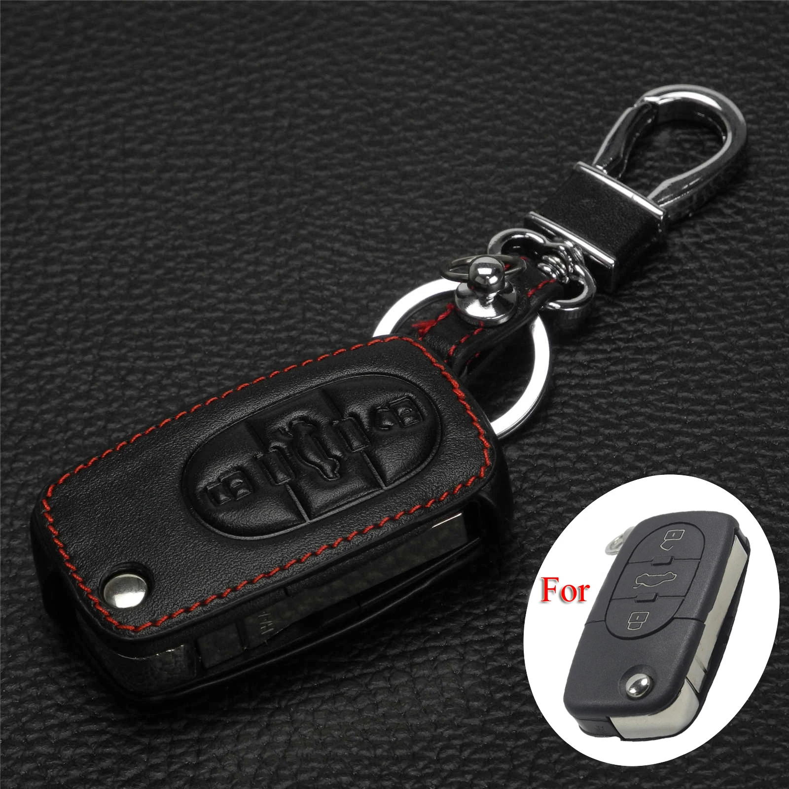 Kutery кожаный чехол для ключа Audi A2 A3 A4 A6 A8 TT VW Passat Jetta Golf Beetle 3 кнопки дистанционный