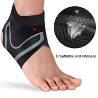 80hot1 pair elastic ankle guard anti sprain protective sleeves foot bracer for outdoor basketball football mountaineering sport