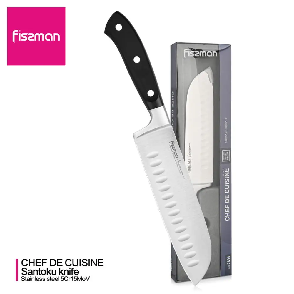 FISSMAN 7 дюймов 5 нож Santoku шеф повар серии кухня немецкая сталь кухонные
