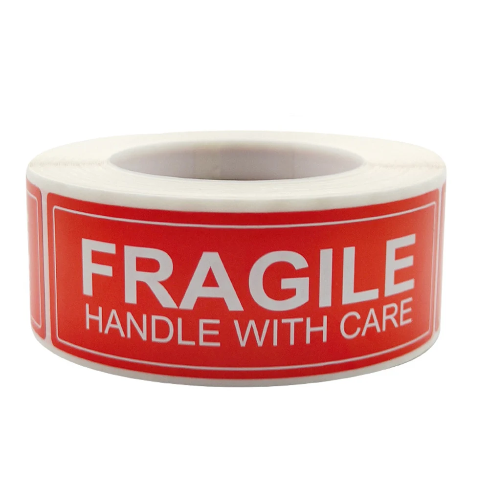 250 шт./рулон 1*3 дюйма &quotне сгибайте&quot Обращайтесь с осторожностью спасибо