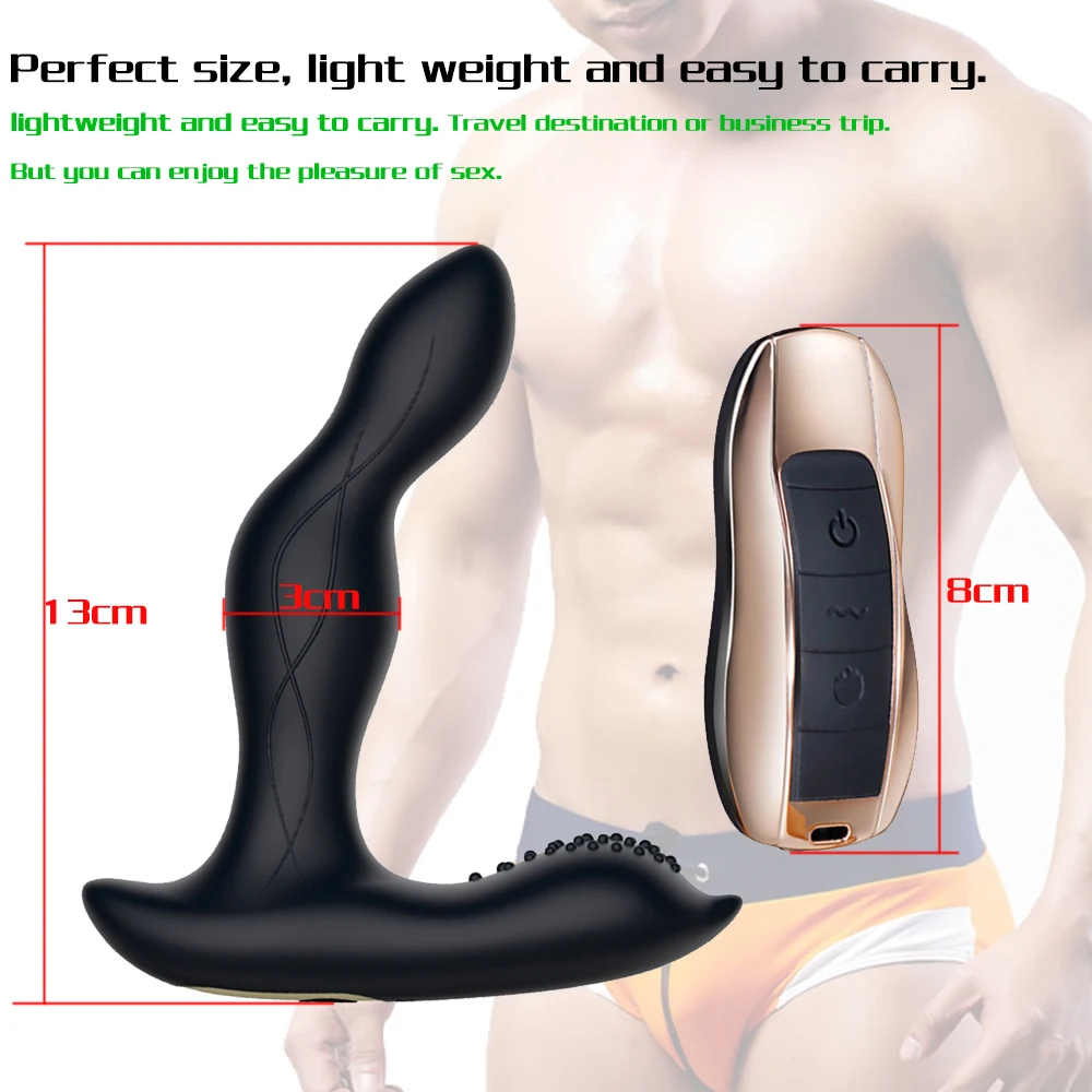 Heating Bending Anal Plug Vibrator Male Prostate Massager G-Spot Stimulator Wireless Remote Butt Plugs Machine Sex Toys For Man | Красота и