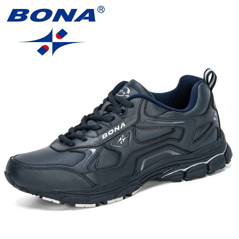 

BONA 2020 New Designers Action Leather Cushion Athletic Trainers Men Outdoor Running Shoes Sneakers Man Chaussure Homme Sport