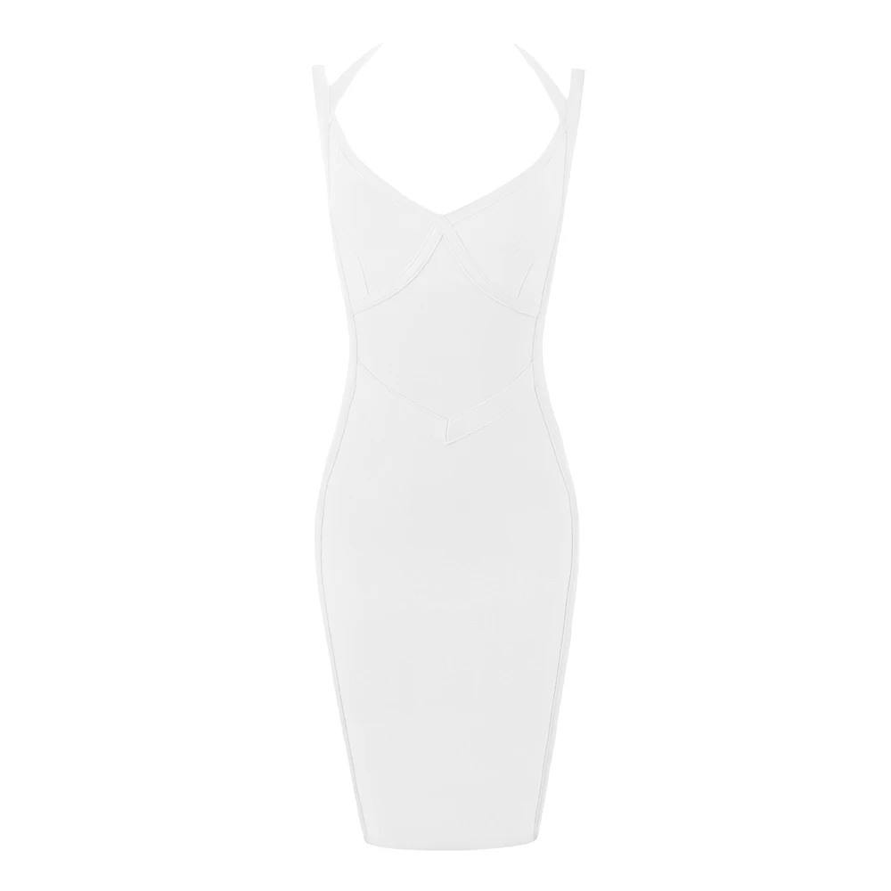 Женское Бандажное платье оранжевое белое красное вечернее знаменитости лето