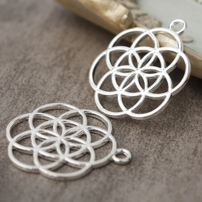 5 шт. подвески из цинкового сплава в богемном стиле|seed of life pendants|seed lifeflower pendant |