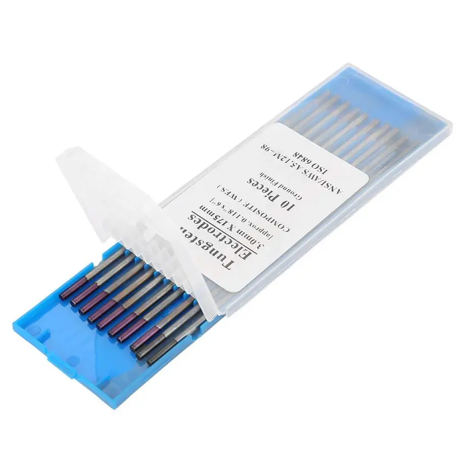 10 шт./кор. фиолетовые композитные Вольфрам электродная головка иглы TIG стержень