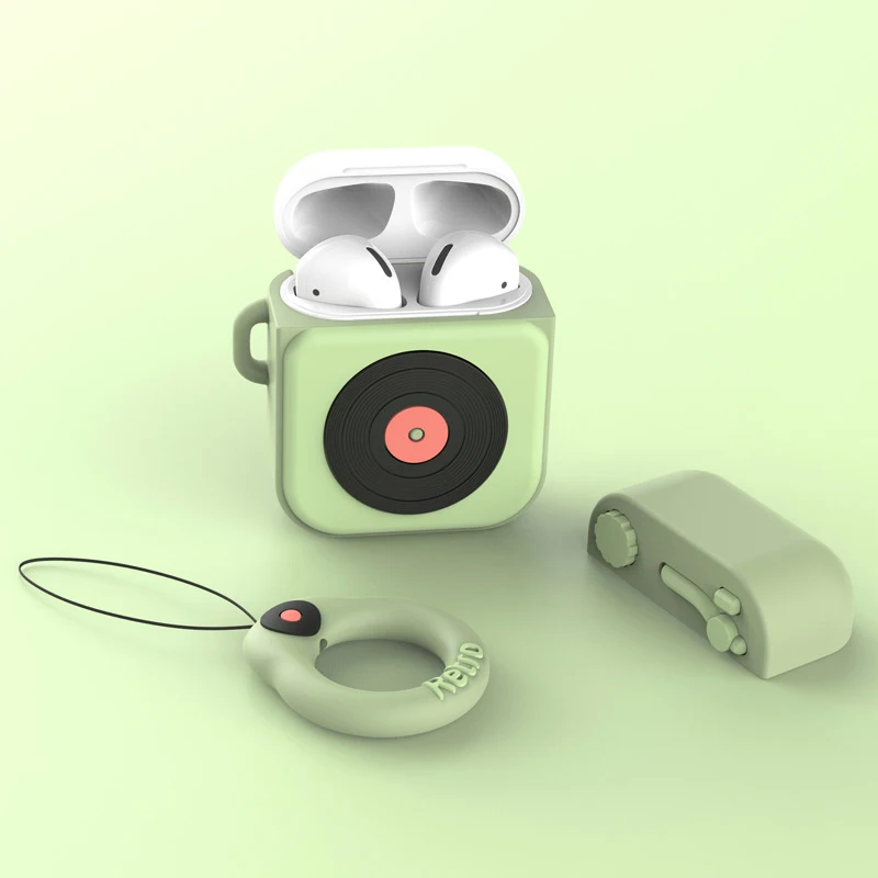 Чехол для AirPods 2 1 с милыми забавными мультяшными рисунками для пары, защитный чехол для наушников, чехол для Airpods 2 1 с кольцом на палец, чехол Funda