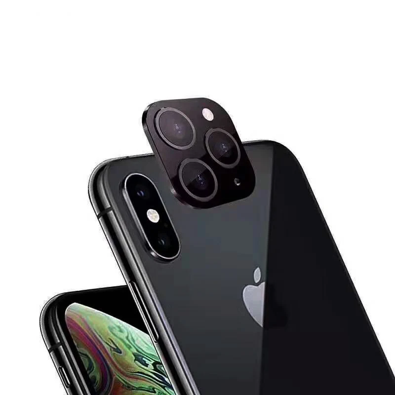 100 шт металлический объектив для камеры, вторая Замена для iPhone 11 Pro Max, защитное стекло, кольцо, крышка для iPhone X XS MAX, наклейка, поддельная камера