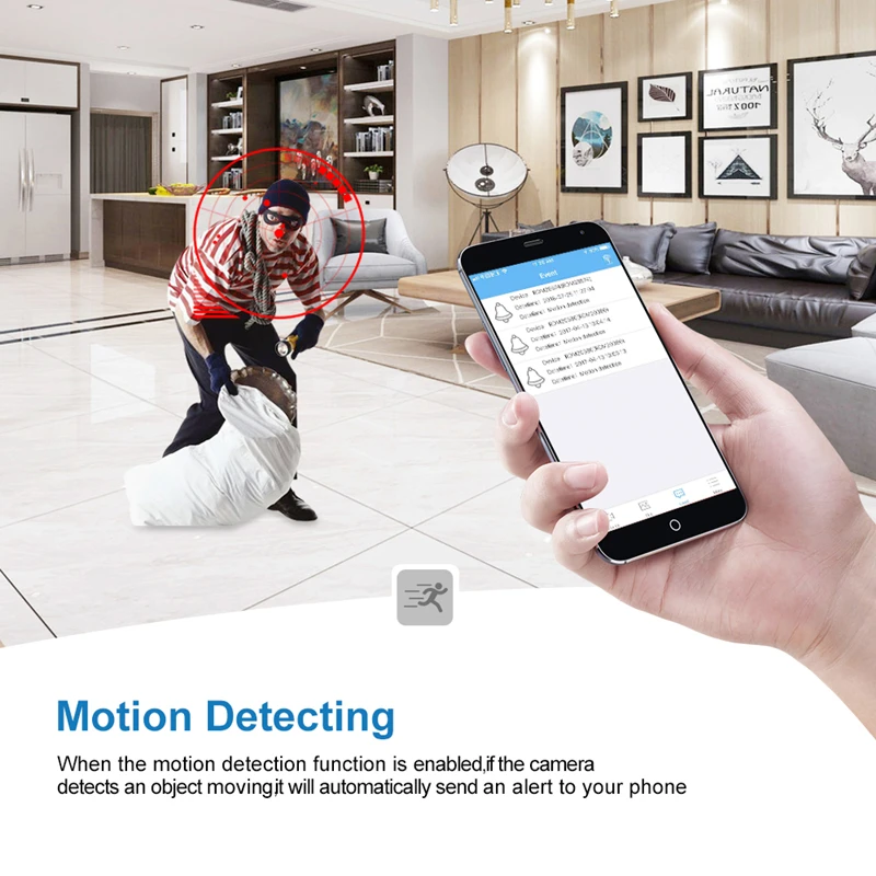 Wi Fi мини камера Vikewe 1080P HD Беспроводная IP P2P Маленькая ночного видения домашняя