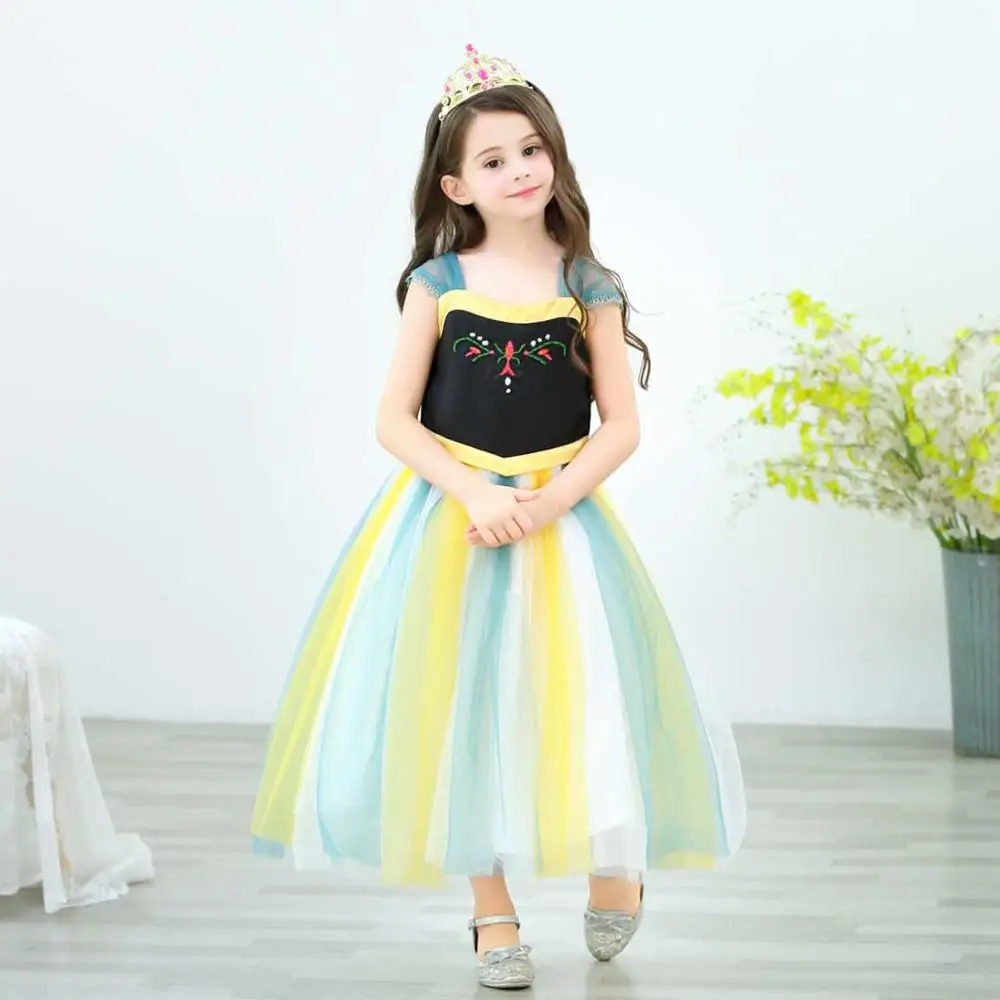 Нарядный костюм принцессы Анны для девочек маскарадный Снежной королевы