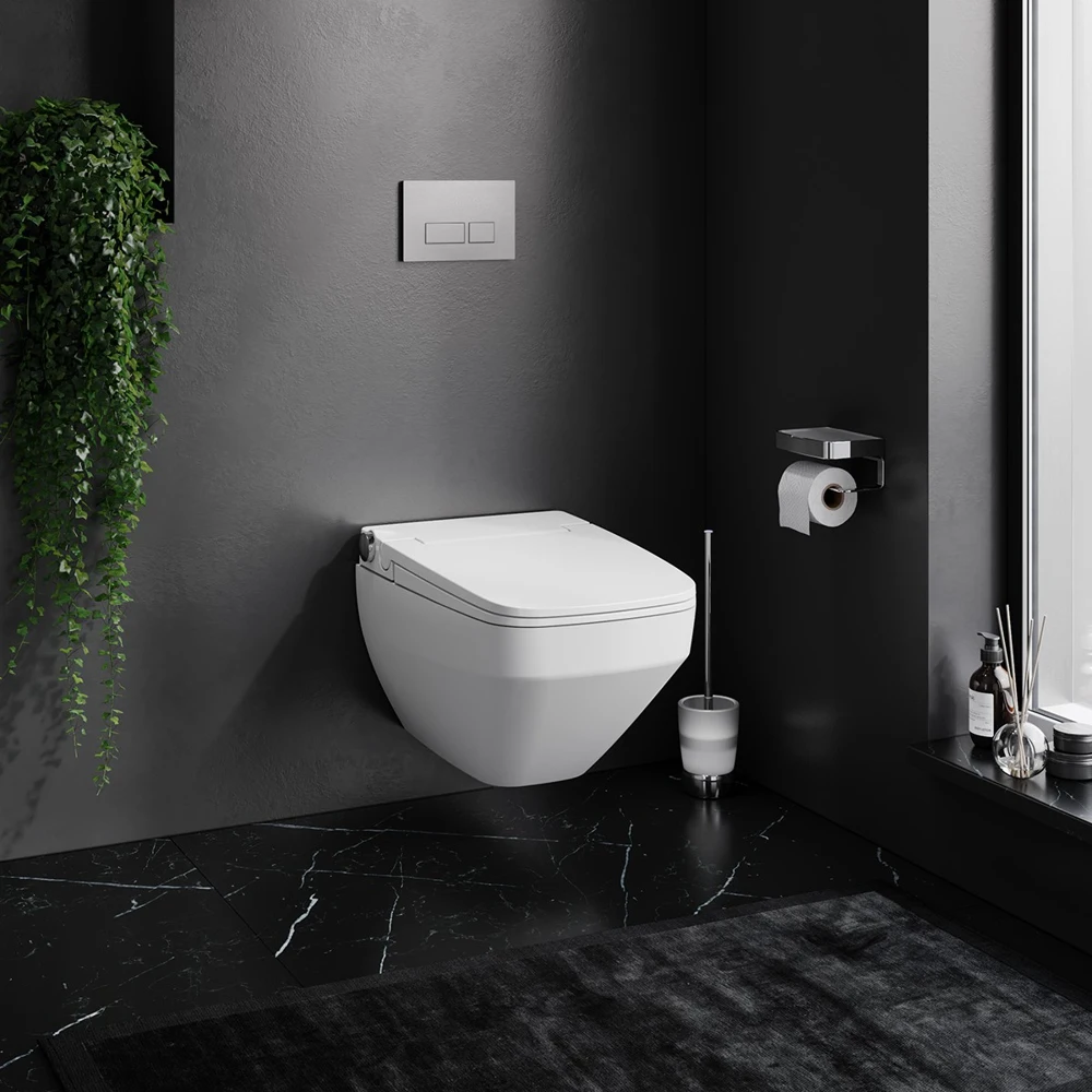 Set toilet bowl AM·PM Inspire V2.0 TouchReel with installation Grohe key chromium cover-bidet microlift CCC50A1700SC 38775001 for bathroom plumbing
