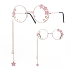 Милая оправа для очков Sakura с прозрачной оправой, женские круглые очки в стиле ретро, декоративные очки для косплея, очки