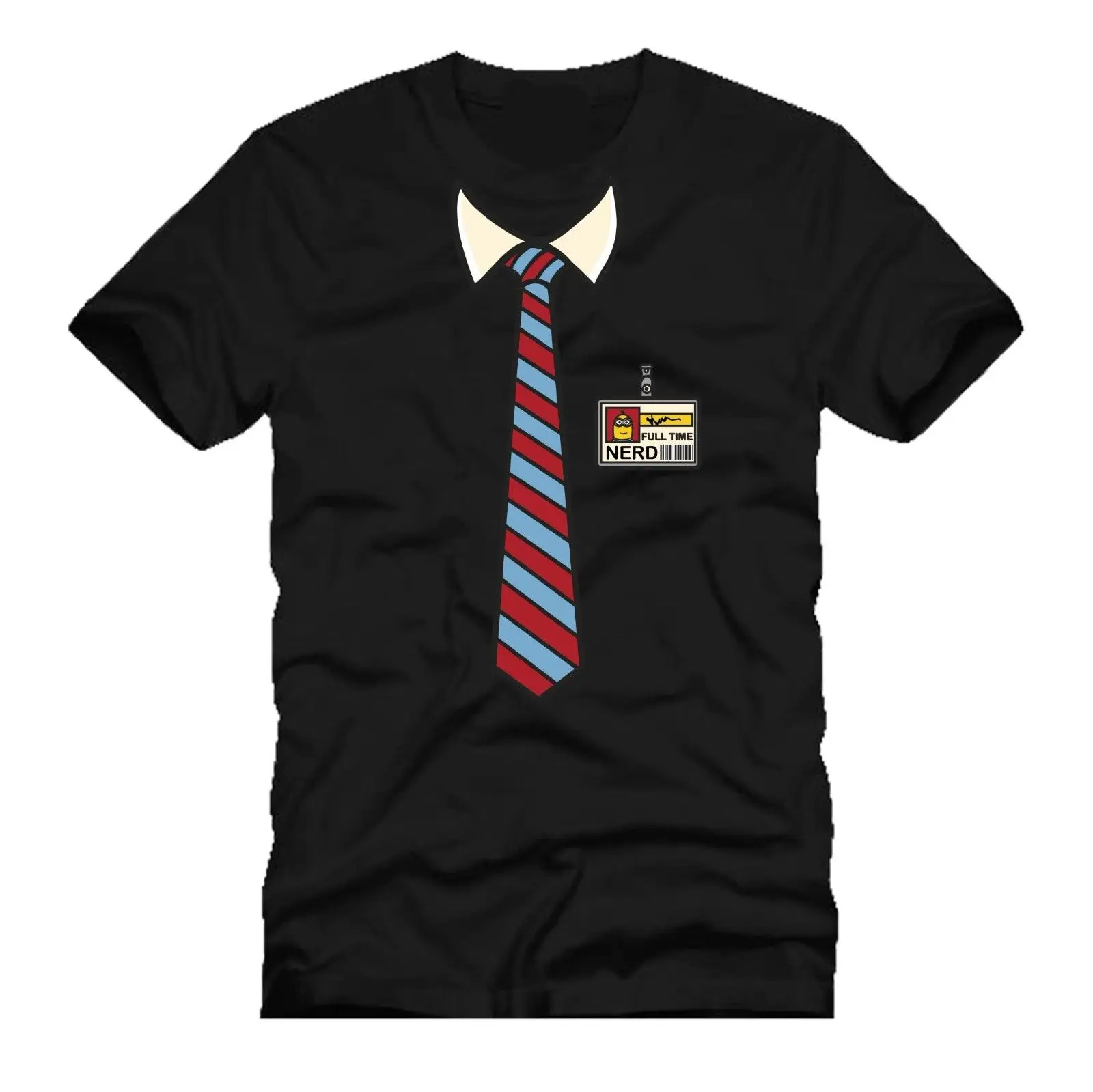 

Hot Sale New Men's T Shirt FULL TIME NERD funny dorky mashup MENS tshirt tee