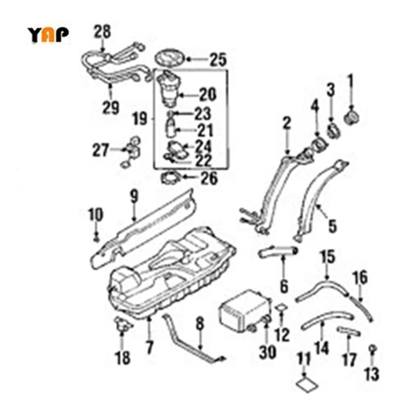 Топливный насос для VW Jetta 1.8L Golf Passat 2.0L 0580254008 0580254010 1989-1995 | Автомобили и мотоциклы