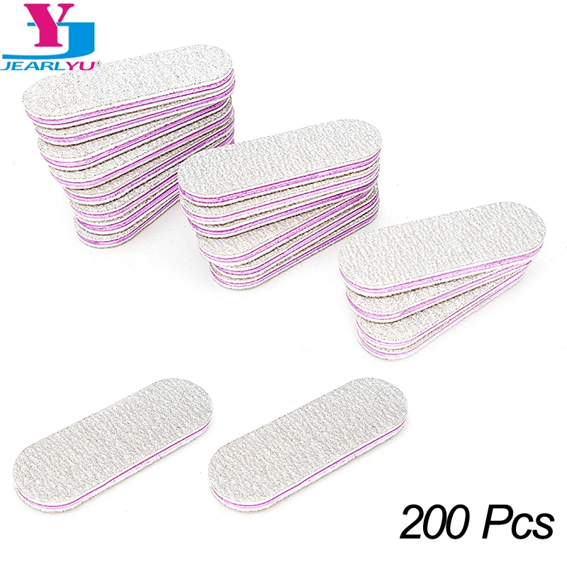 

200 Pcs/Lot Nails File 100/180 Professional Strong Thick Mini Files Acrylic Nails Accessories For Manicure And Pedicure Tools