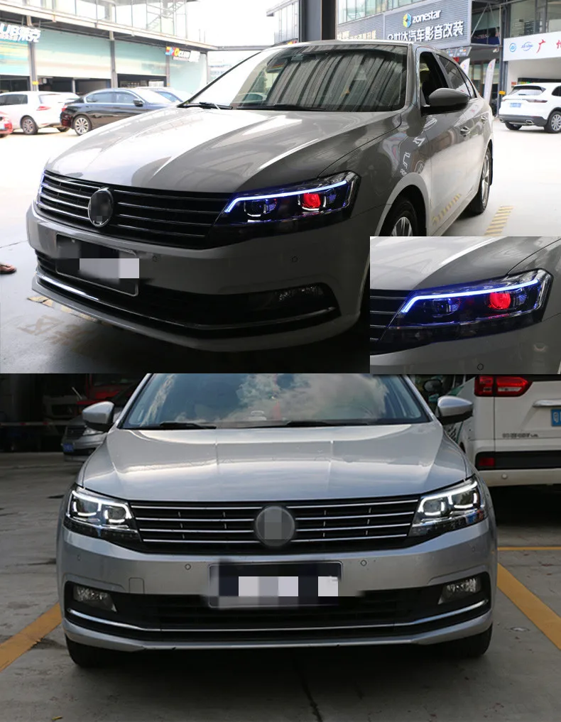 

Osmrk HID LED headlight assembly angel eye daytime running light with turn signal for Volkswagen Lavida 2012-2018