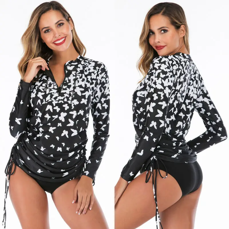 Женский брендовый новый топ с принтом Защита от солнца топы для серфинга