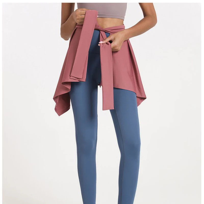 Юбка для йоги эластичная с длинными лямками цельная теннисная юбка бега женские