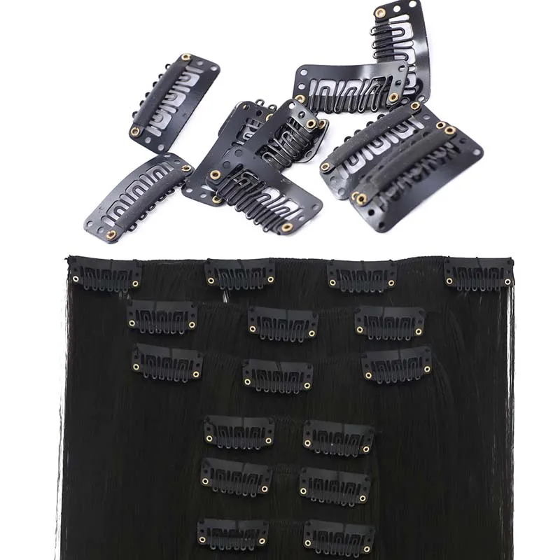 Длинные прямые синтетические волосы MUMUPI 6 шт. 16 зажимов заколки для наращивания