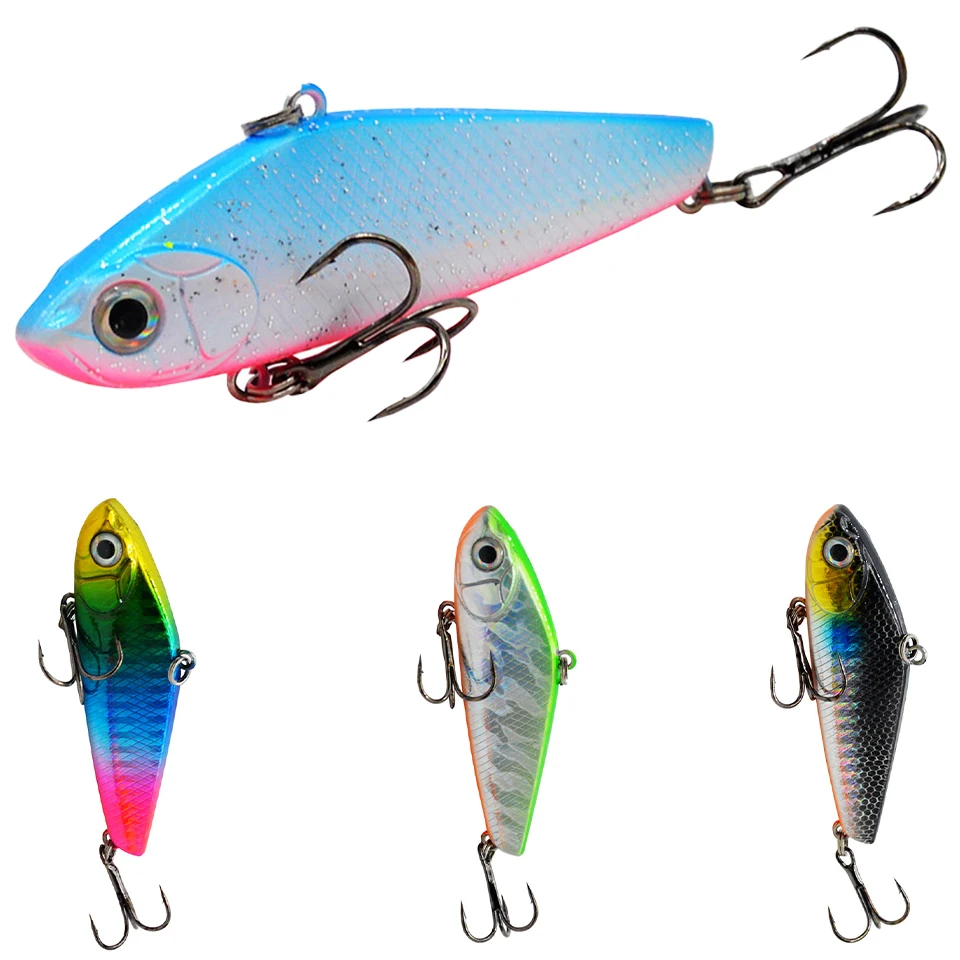 

1Pcs VIB Sea Bass Pike 70mm 22g Fishing Japan Ice Sinking Lipless Crankbait Vibration Minnow Lure Wobblers Fishing Pesca Baits