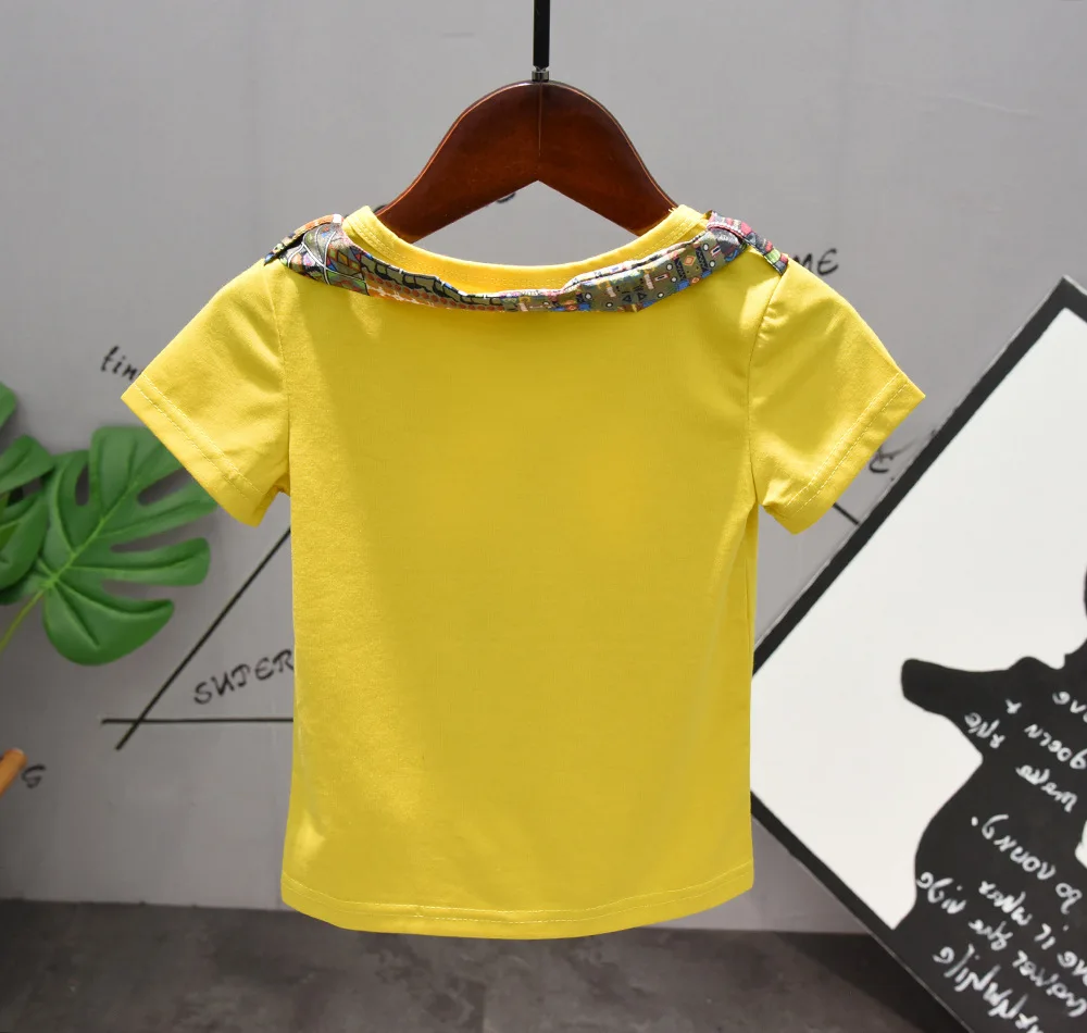 Хлопковая футболка и шорты для мальчиков с круглым вырезом|Футболки мальчиков| |