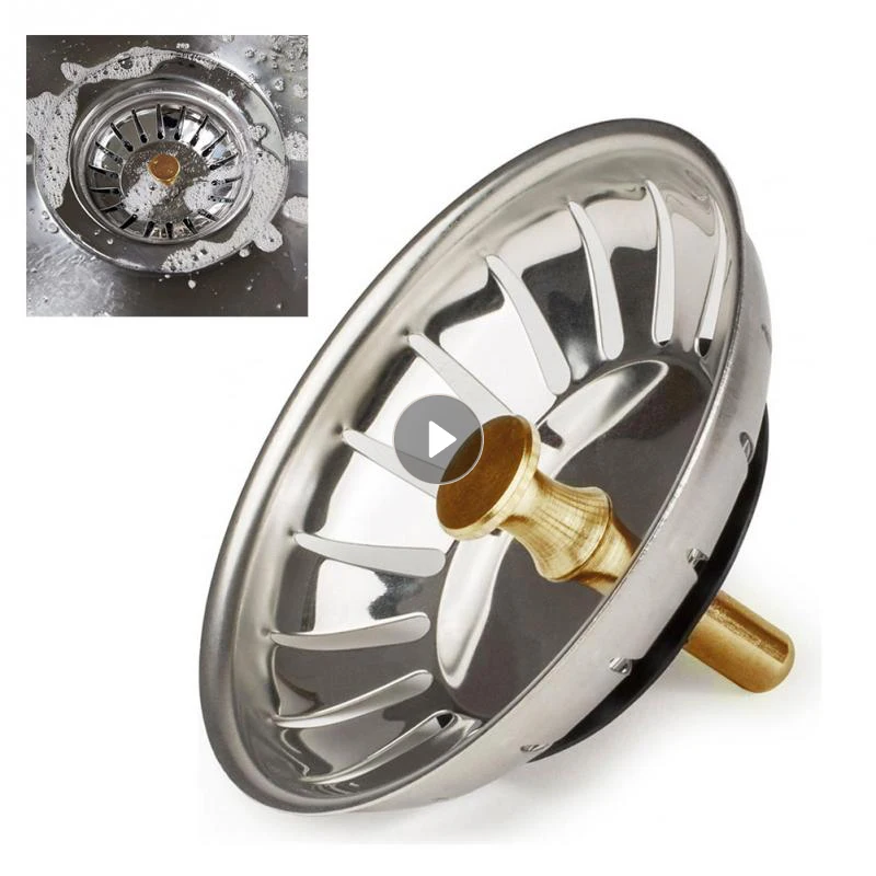 

Sink Filter Pool Filter Floor Drain Stainless Steel Kitchen Sink Strainer Stopper Waste Plug Filtre Bathroom Hair Catcher Tool